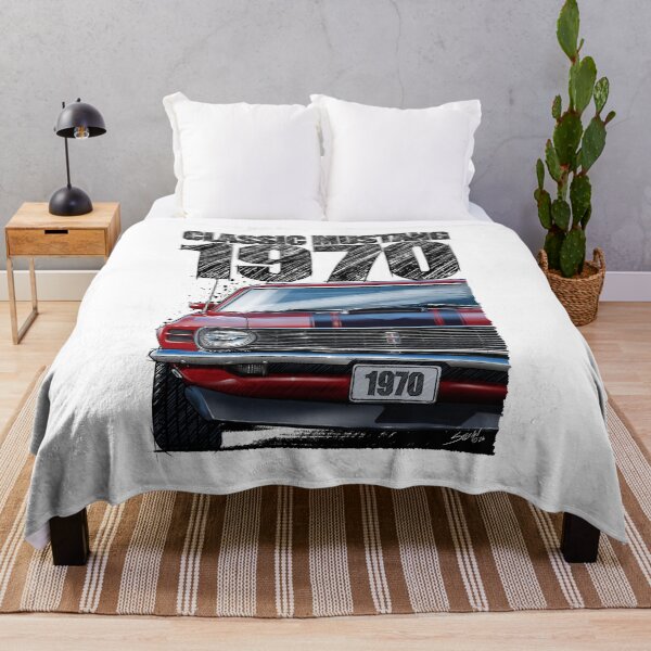 Item preview, Classic Mustang 1970 Front View Red – Vintage Muscle Car Illustration designed and sold by Petrolhead T-Shirts and Art.