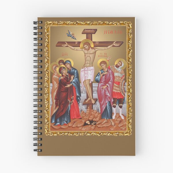 Item preview, icon in a frame, Crucifixion of Christ with the Virgin Mary and St. John designed and sold by orthodox-icon.