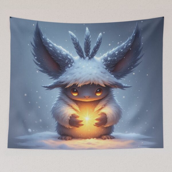 Item preview, Little Guardian of Winter Light – Enchanted Fantasy Art by NegarTv Designs designed and sold by NegarTv Designs.
