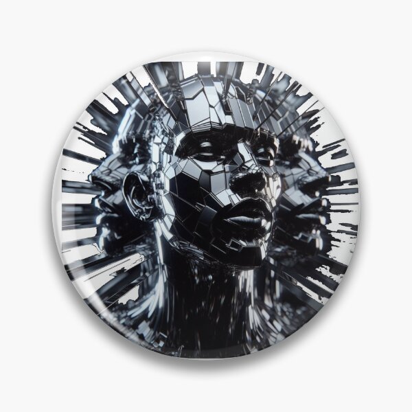Item preview, Fractured Reflections- Surreal Human Face 3D Art designed and sold by LumeSketch123.