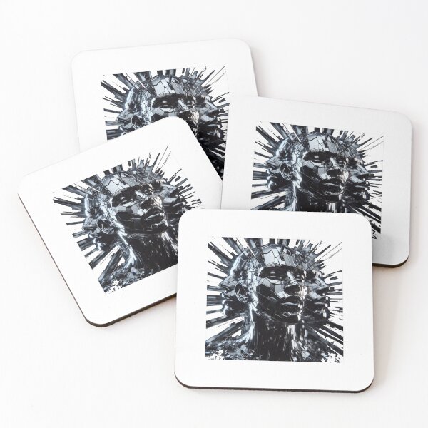 Item preview, Fractured Reflections- Surreal Human Face 3D Art designed and sold by LumeSketch123.