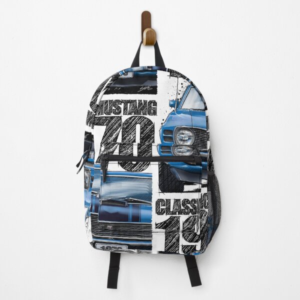 Item preview, Classic Mustang 1970 Front View Grabber Blue – Vintage Muscle Car Illustration designed and sold by Petrolhead T-Shirts and Art.