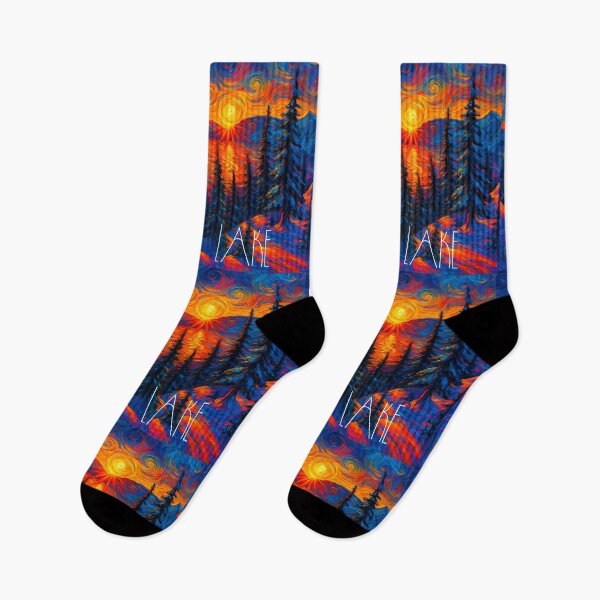 Item preview, Crater Lake National Park at Sunrise – Post-Impressionist Landscape designed and sold by WilderRoads.