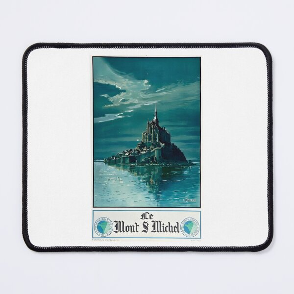 Item preview, Vintage Travel Poster: Le Mont Saint-Michel by Night designed and sold by CharlieDesings.