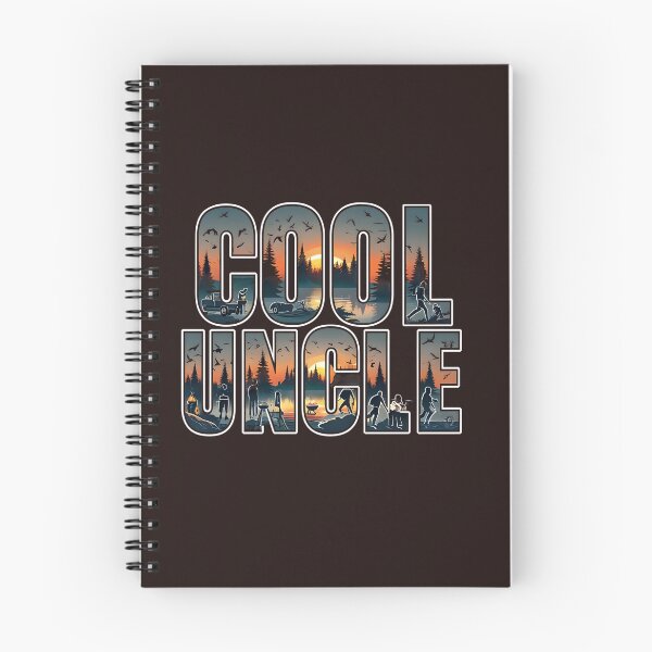 Item preview, Cool Uncle typography design featuring sunset landscapes, forests, lakes, and outdoor silhouettes. Perfect gift for outdoorsy uncles who love camping, grilling, and nature. designed and sold by WHDProduction45.