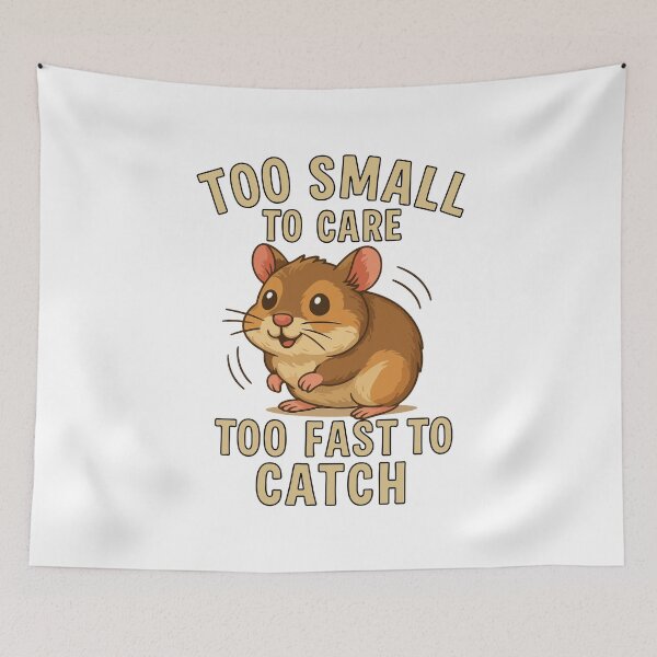 Item preview, Too Small to Care, Too Fast to Catch – Cute Rebel Hamster Design designed and sold by storelibertys.