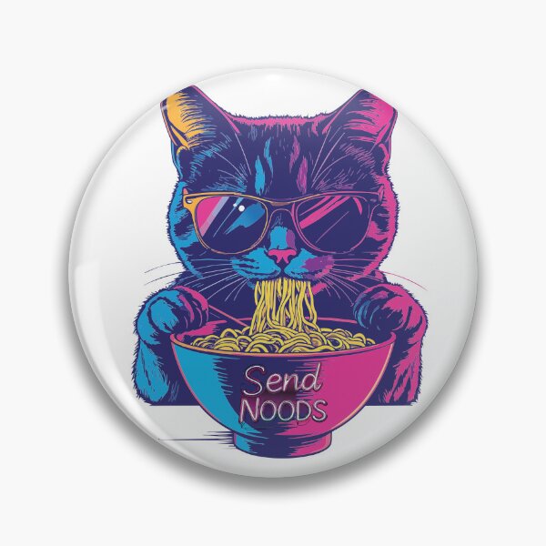 Item preview, Cyberpunk Noodle Lover Kawaii Cat designed and sold by MarWachaN.
