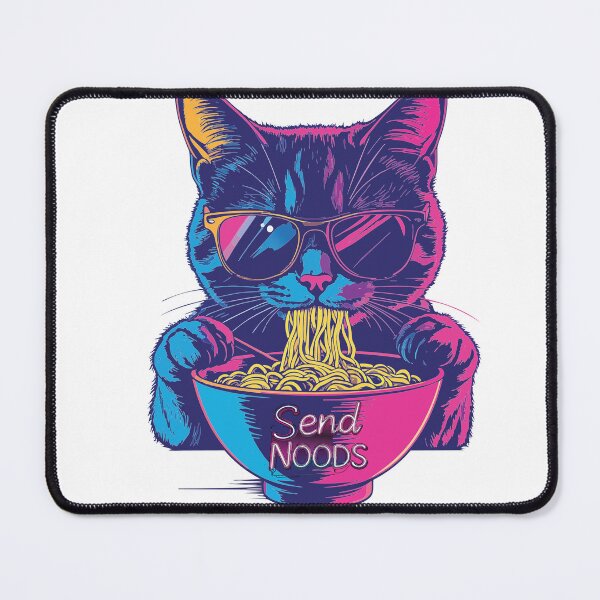 Item preview, Cyberpunk Noodle Lover Kawaii Cat designed and sold by MarWachaN.