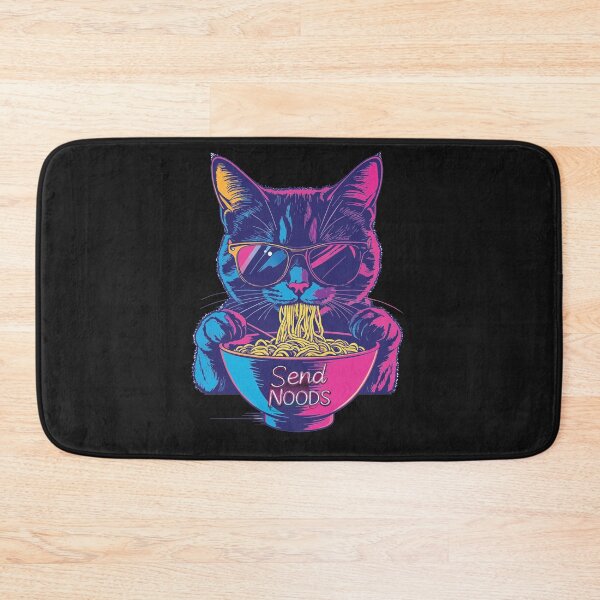 Item preview, Cyberpunk Noodle Lover Kawaii Cat designed and sold by MarWachaN.