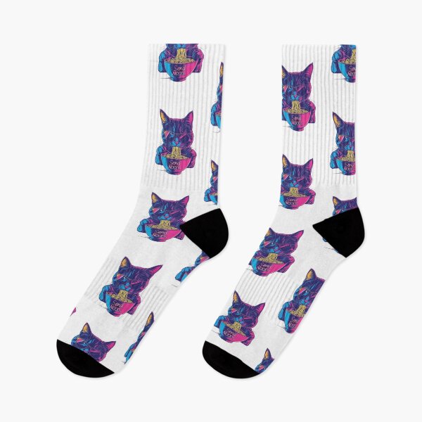 Item preview, Cyberpunk Noodle Lover Kawaii Cat designed and sold by MarWachaN.
