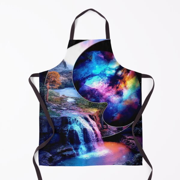 Item preview, Cosmic Crescent Over a Dreamlike Waterfall designed and sold by Exodoi.