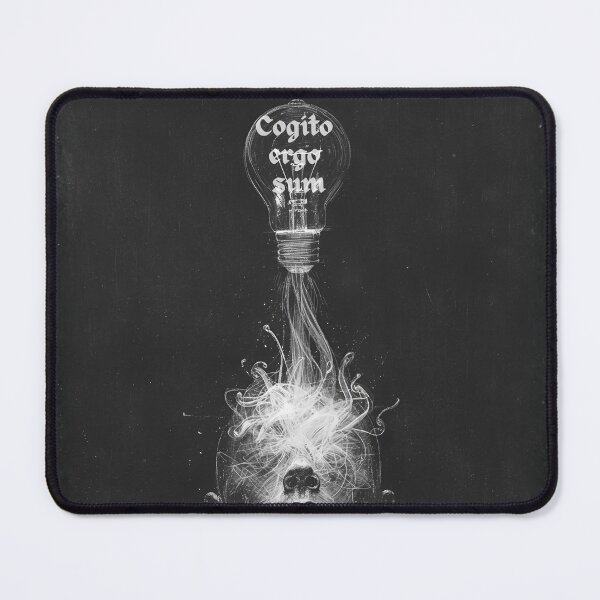Item preview, 'Cogito ergo sum' sentence of René Descartes designed and sold by Filologica.