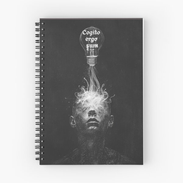 Item preview, 'Cogito ergo sum' sentence of René Descartes designed and sold by Filologica.