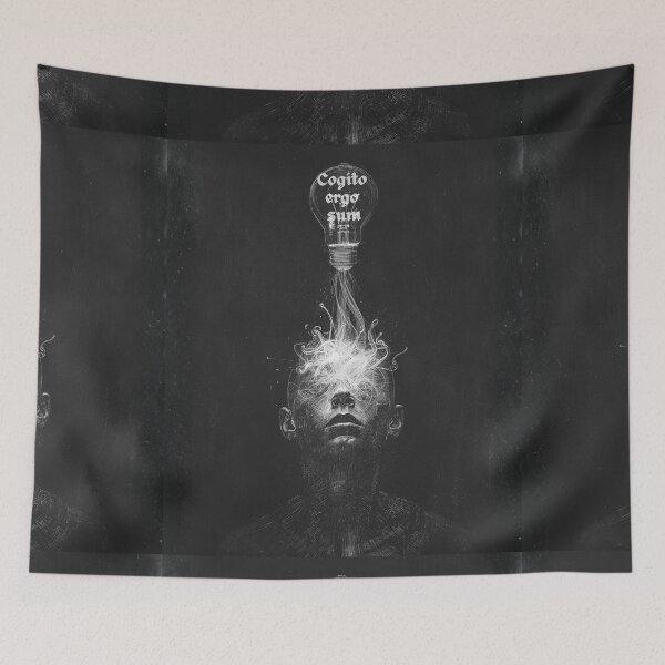 Item preview, 'Cogito ergo sum' sentence of René Descartes designed and sold by Filologica.