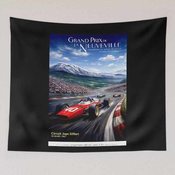 Item preview, Neuveville Grand Prix vintage poster   1967 variation#2 designed and sold by Helios Be. Lavsh.