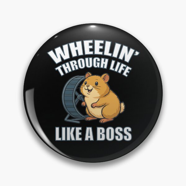 Item preview, Wheelin’ Through Life Like a Boss – Boss Attitude Hamster Design designed and sold by storelibertys.