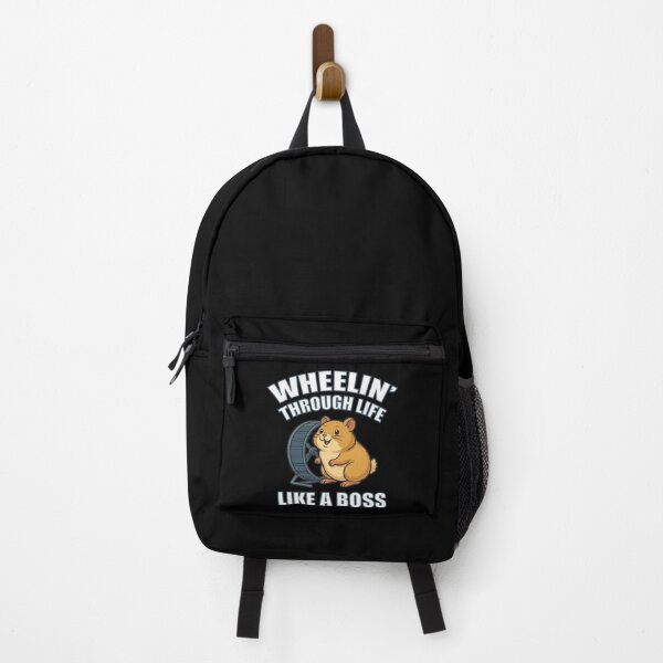 Item preview, Wheelin’ Through Life Like a Boss – Boss Attitude Hamster Design designed and sold by storelibertys.