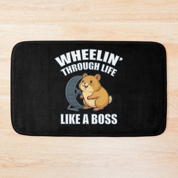 Item preview, Wheelin’ Through Life Like a Boss – Boss Attitude Hamster Design designed and sold by storelibertys.