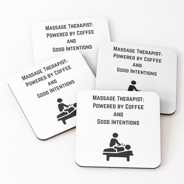 Item preview, Massage Therapist: Powered By Coffee and Good Intentions – Funny LMT T‑Shirt designed and sold by Goodvibemini.
