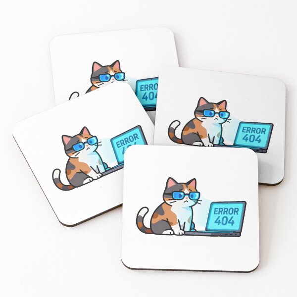 Item preview, Funny Programmer Cat Error 404 Tech Humor designed and sold by Glitchy Paws.