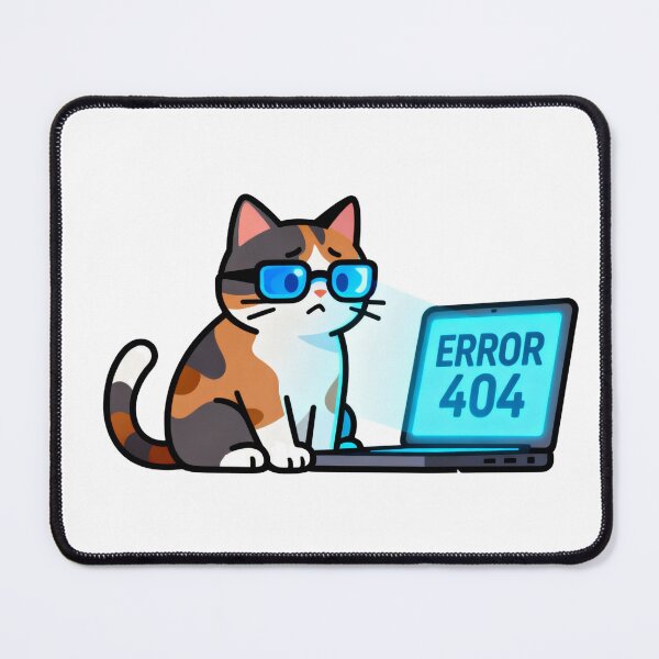 Item preview, Funny Programmer Cat Error 404 Tech Humor designed and sold by Glitchy Paws.