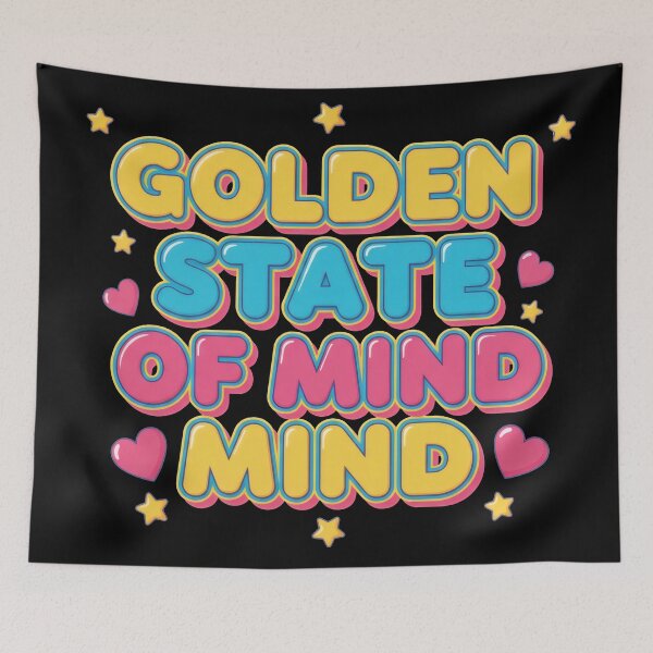Item preview, Golden State Of Mind Retro Text Art designed and sold by Xhevahir.