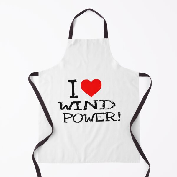 Item preview, I love wind power black text designed and sold by Wishbonedezine.