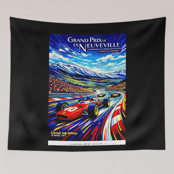 Item preview, Neuveville Grand Prix vintage poster   1967 variation#3 designed and sold by Helios Be. Lavsh.