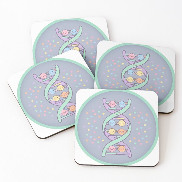 Item preview, Cute DNA Cartoon Art – Happy Molecular Science Design designed and sold by VibePrintsHub.