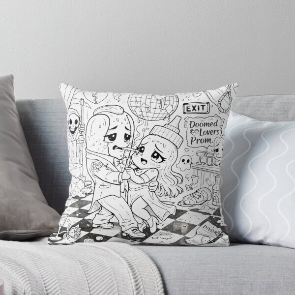 Item preview, Doomed Lovers Prom – Dark Romance Illustration, Sad Cute Love, Gothic Humor Art designed and sold by ComedyInkFactor.
