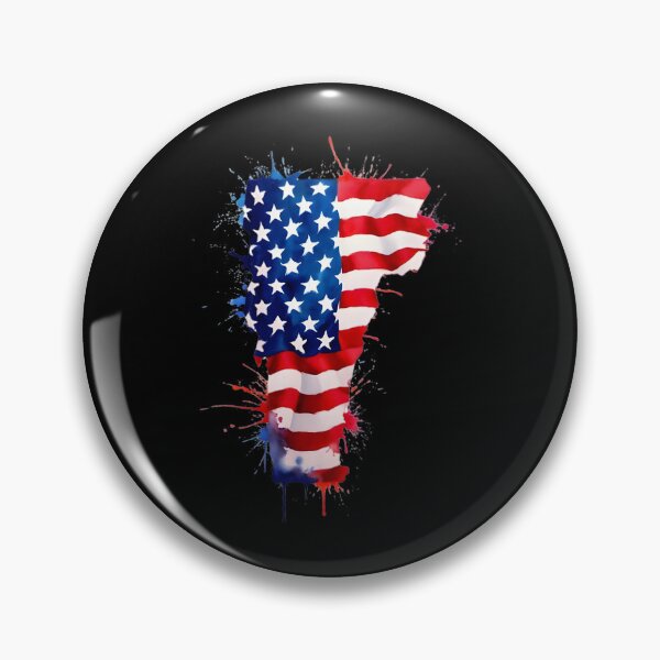 Item preview, Vermont Stars & Stripes State Silhouette – Distressed Americana designed and sold by Paper Drip.