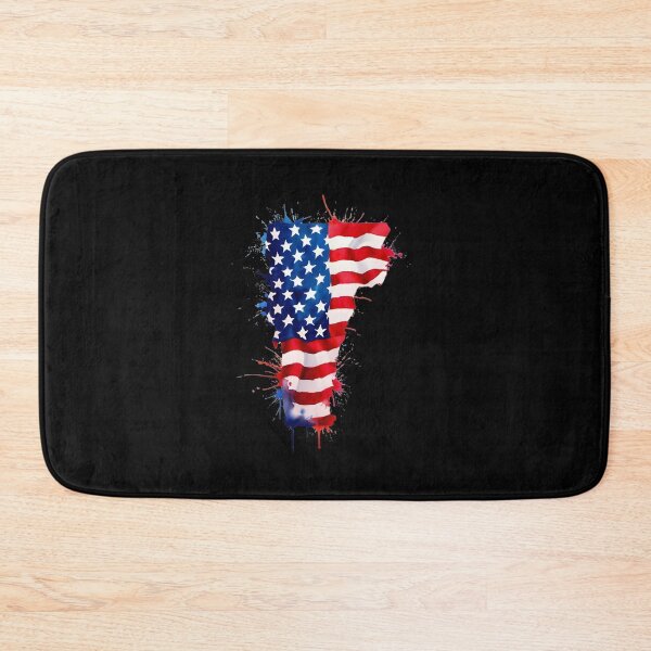 Item preview, Vermont Stars & Stripes State Silhouette – Distressed Americana designed and sold by Paper Drip.