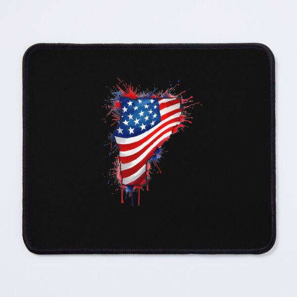 Item preview, Vermont Stars & Stripes State Silhouette – Distressed Americana designed and sold by Paper Drip.