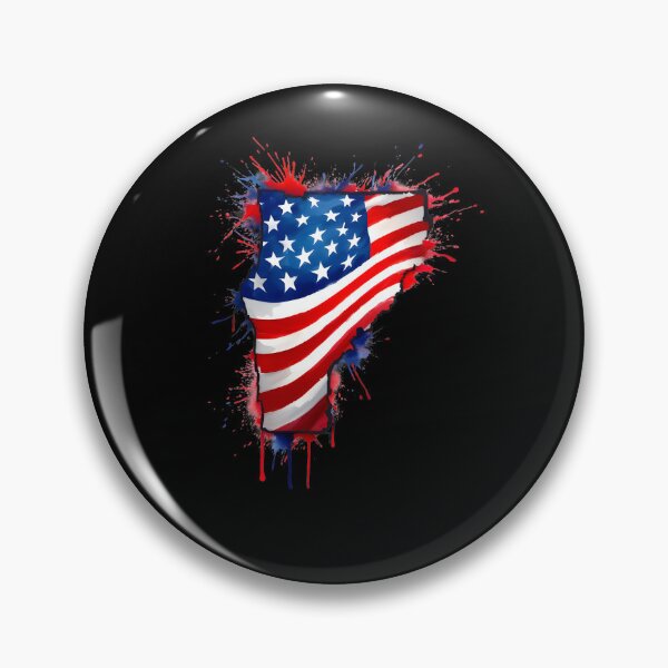 Item preview, Vermont Stars & Stripes State Silhouette – Distressed Americana designed and sold by Paper Drip.