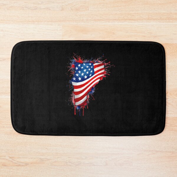 Item preview, Vermont Stars & Stripes State Silhouette – Distressed Americana designed and sold by Paper Drip.