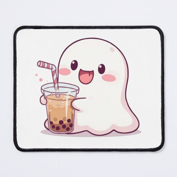Item preview, Cute Ghost Drinking Bubble Tea – Kawaii Boba Art designed and sold by Dream Magic Co.