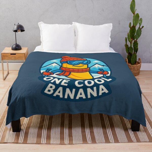 Item preview, One Cool Banana – Funny Winter Ski Design designed and sold by Blaze & Trail Creative.
