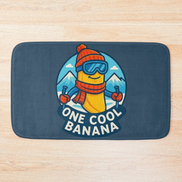 Item preview, One Cool Banana – Funny Winter Ski Design designed and sold by Blaze & Trail Creative.