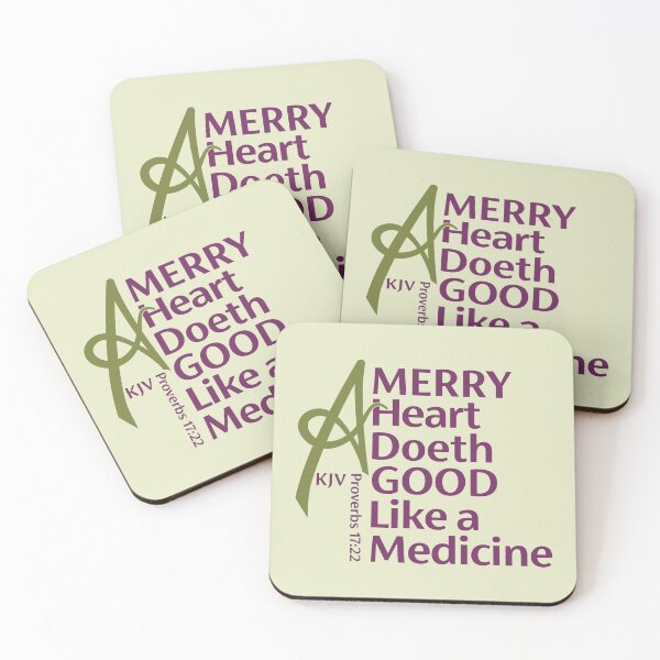 Item preview, A Merry Heart Doeth Good Like A Medicine, Proverbs 17:22 from the King James Bible designed and sold by Angela Dow.