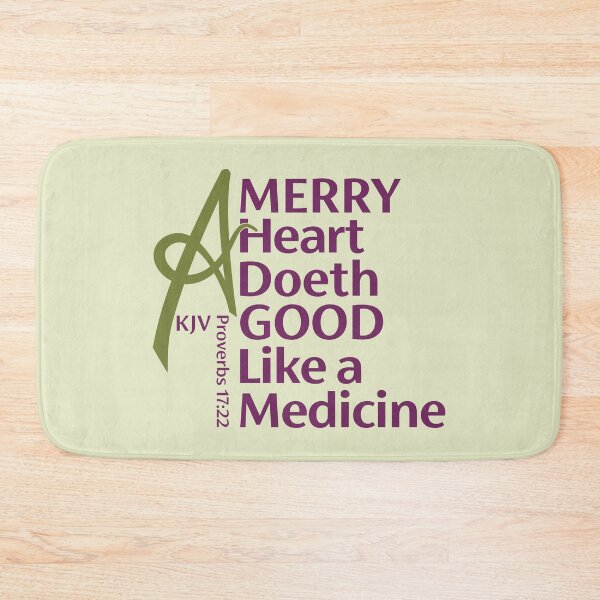 Item preview, A Merry Heart Doeth Good Like A Medicine, Proverbs 17:22 from the King James Bible designed and sold by Angela Dow.
