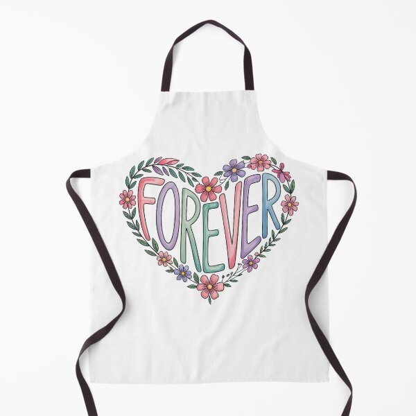 Item preview, Forever – Floral Heart Typography Design designed and sold by NiDoya.