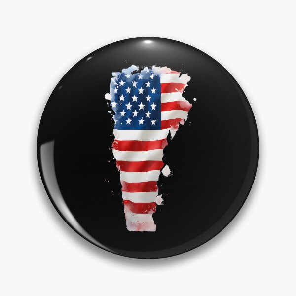Item preview, Vermont Stars & Stripes State Silhouette – Distressed Americana designed and sold by Paper Drip.