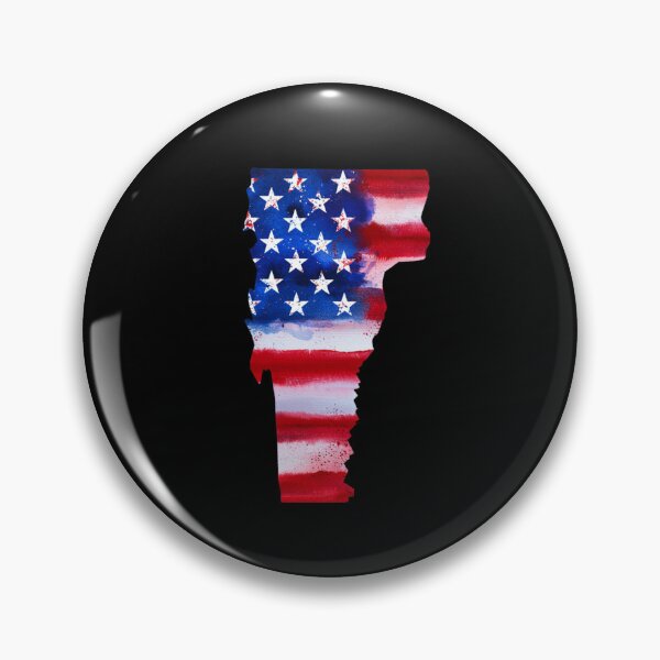 Item preview, Vermont Stars & Stripes State Silhouette – Distressed Americana designed and sold by Paper Drip.