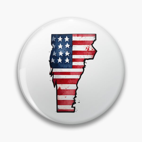 Item preview, Vermont Stars & Stripes State Silhouette – Distressed Americana designed and sold by Paper Drip.
