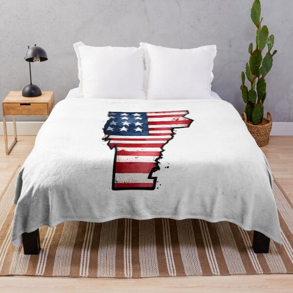 Item preview, Vermont Stars & Stripes State Silhouette – Distressed Americana designed and sold by Paper Drip.