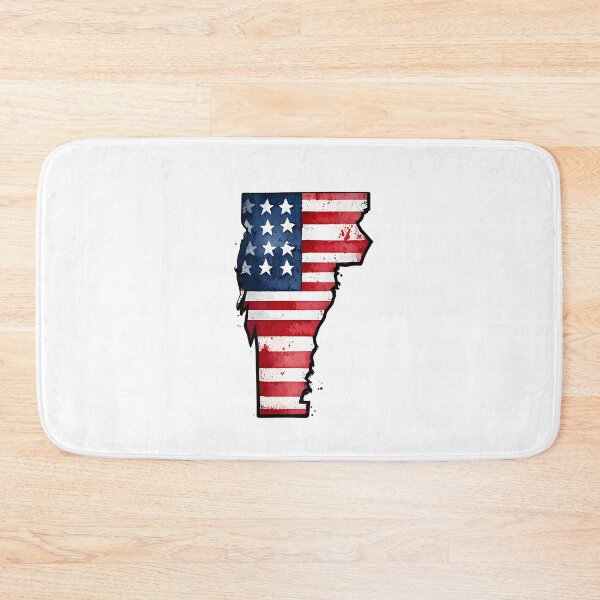 Item preview, Vermont Stars & Stripes State Silhouette – Distressed Americana designed and sold by Paper Drip.