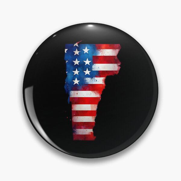 Item preview, Vermont Stars & Stripes State Silhouette – Distressed Americana designed and sold by Paper Drip.