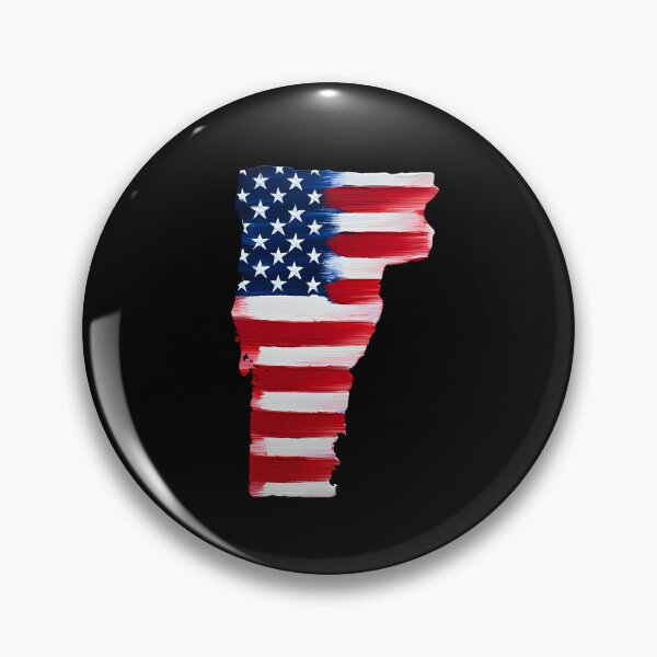 Item preview, Vermont Stars & Stripes State Silhouette – Distressed Americana designed and sold by Paper Drip.