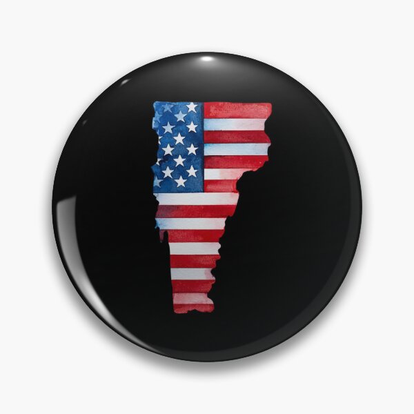 Item preview, Vermont Stars & Stripes State Silhouette – Distressed Americana designed and sold by Paper Drip.