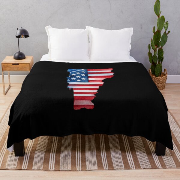 Item preview, Vermont Stars & Stripes State Silhouette – Distressed Americana designed and sold by Paper Drip.